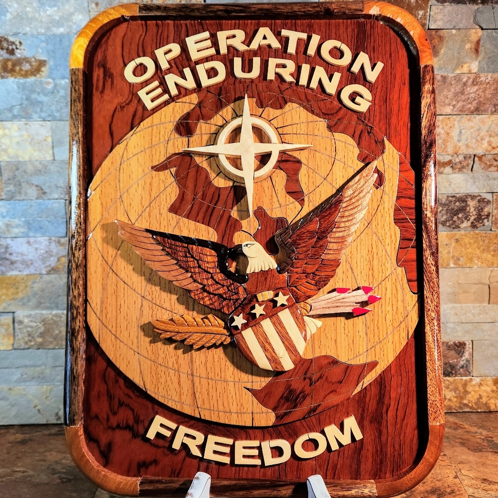COPY - Operation Enduring Freedom Wall Wood Decorative Plaque  • Beautifully Ha…